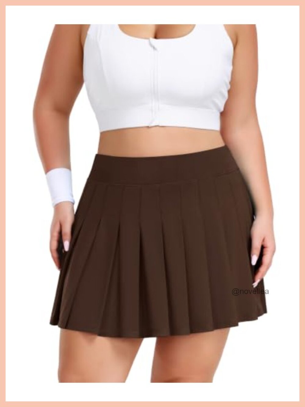 Plus Size Pleated Tennis Skort High Waist Golf Skirt Built-in Shorts